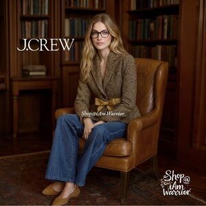 J.Crew Robert Noble wool blend nubby tweed ribbon belted blazer *shop@iamwarrior